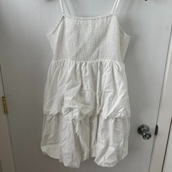 White Bubble Mini Dress - Picture 1 of 6